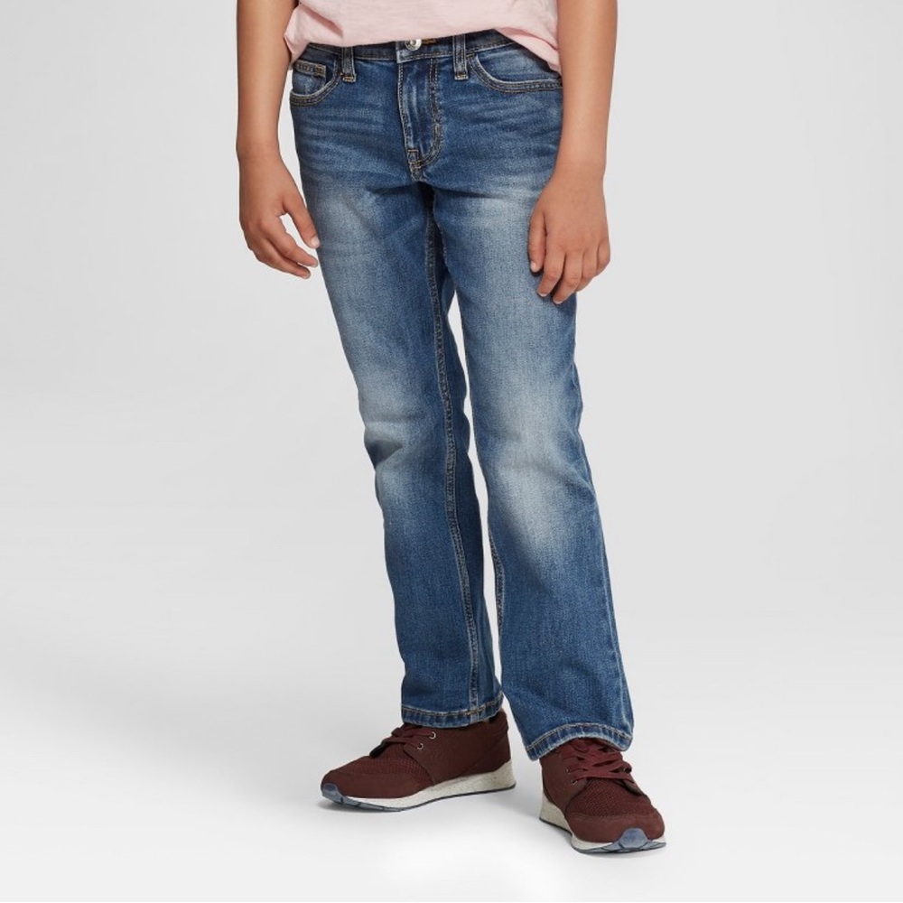 Cat & Jack Boys Straight Fit Stretch Husky Jeans Size 12